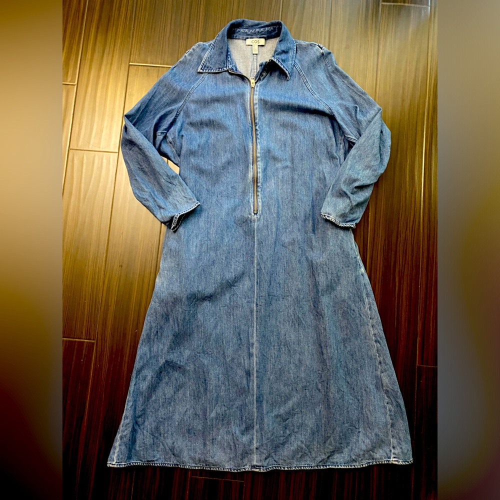 COS Zip Denim Dress size 12 good condition